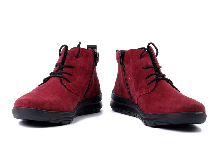 RIEKER Z0022-36 red, trzewiki damskie