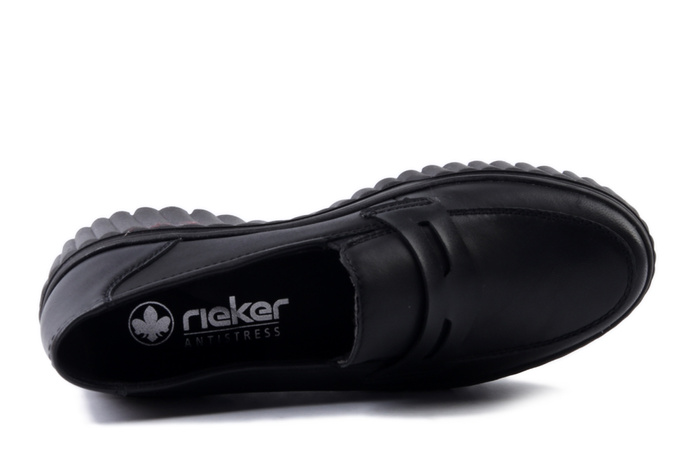 RIEKER N2562-00 black, mokasyny damskie