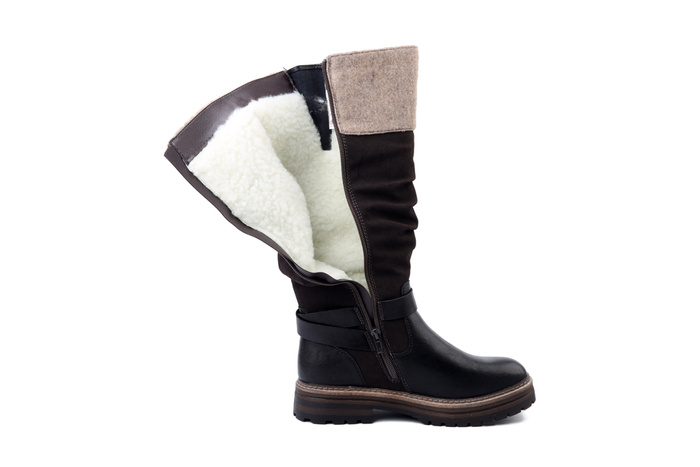 RIEKER TEX 93092-90 black combination, kozaki damskie