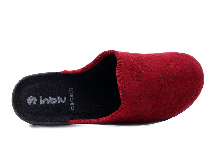 INBLU LV-18 016 bordowy, kapcie damskie