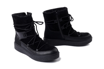 RIEKER TEX Y0051-00 black, śniegowce damskie