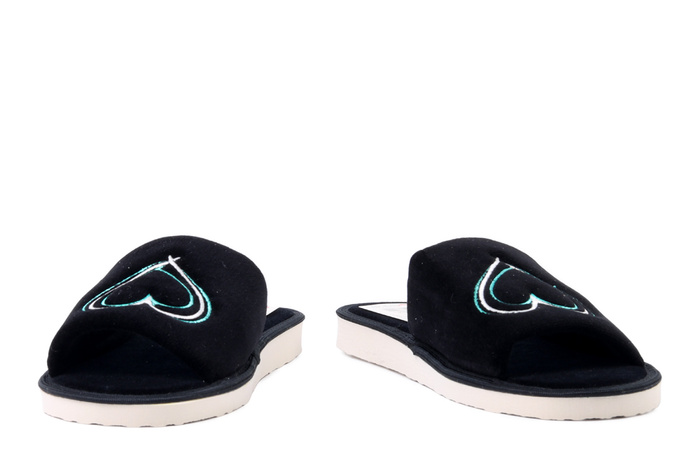 METEOR 044 Zuza czarny/zielony, kapcie damskie