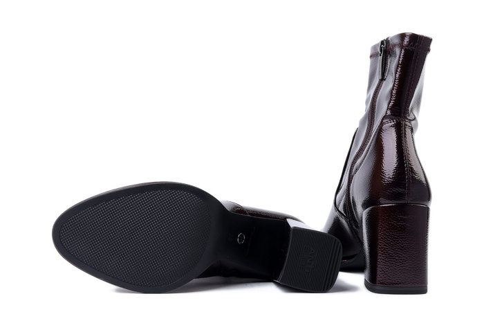 TAMARIS 1-25357-41 568 merlot patent, botki damskie