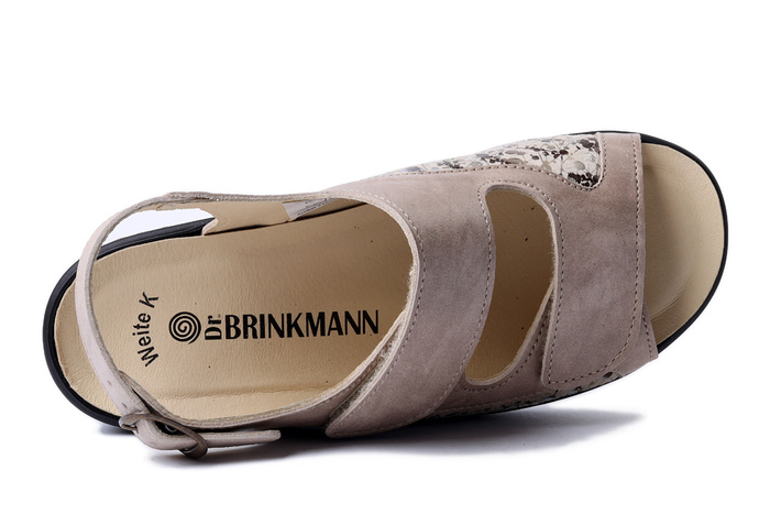 DR. BRINKMANN 710220-08 beige, sandały damskie