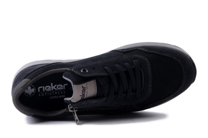 RIEKER 11500-14 blue, półbuty męskie
