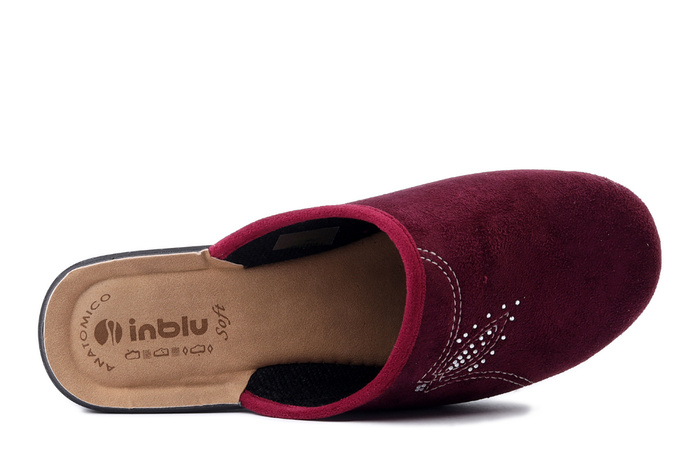 INBLU CF-48 066 śliwkowy, kapcie damskie