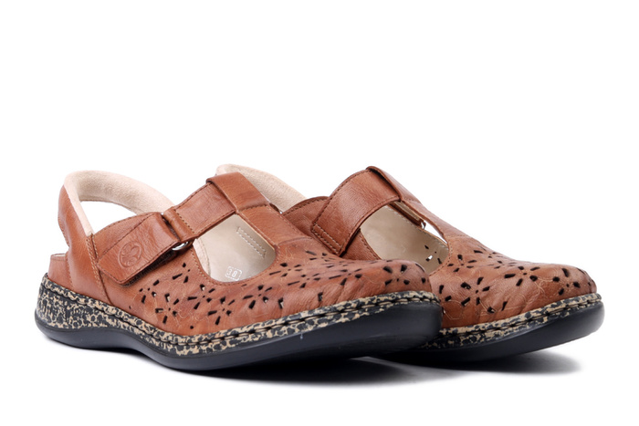 RIEKER 46397-22 brown, sandały damskie