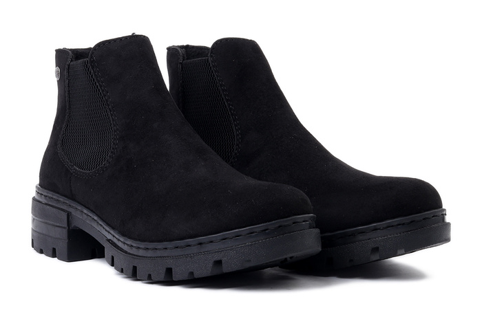 RIEKER 76884-00 black, botki damskie