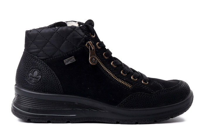 RIEKER TEX L7701-00 black, trzewiki damskie