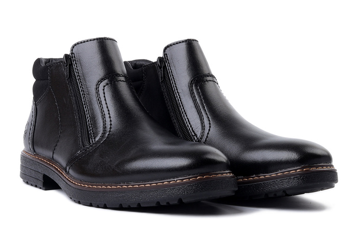 RIEKER 33151-00 black, botki męskie