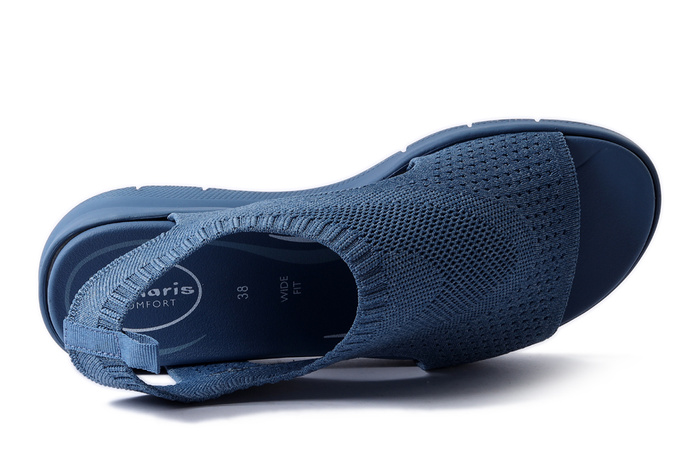 TAMARIS Comfort 8-88713-42 802 M8871342 denim, sandały damskie