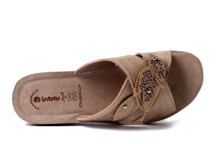 INBLU GL-63 026 piaskowy, klapki damskie