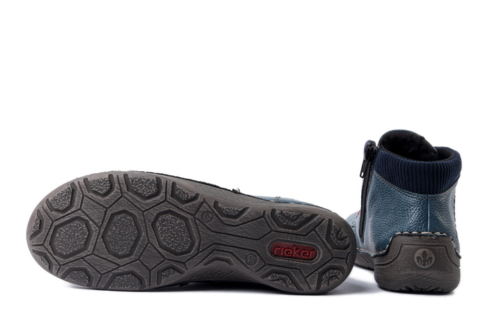 RIEKER 52544-14 blue, trzewiki damskie