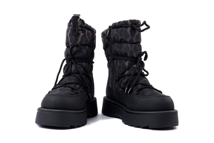TAMARIS 1-26846-45 090 black/leopard, śniegowce damskie