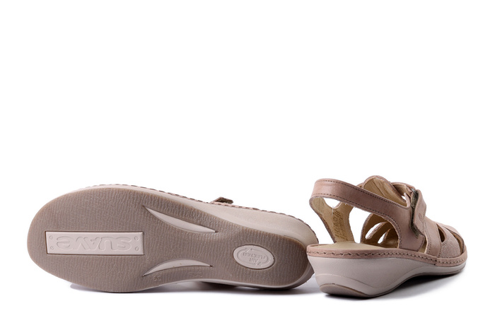 SUAVE 720140-08 beige, sandały damskie