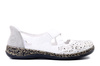 RIEKER 46352-80 white, półbuty letnie damskie