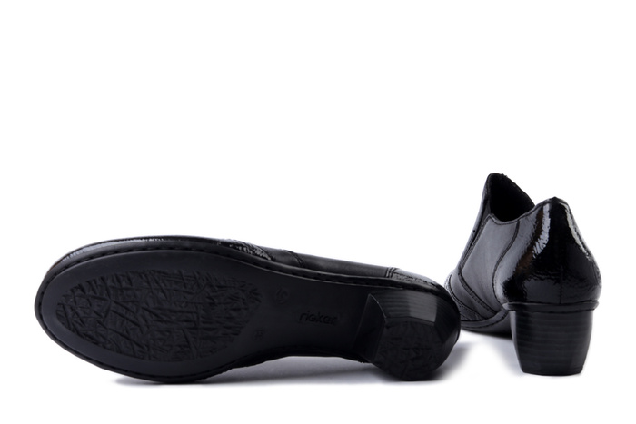 RIEKER 41757-00 black, półbuty damskie