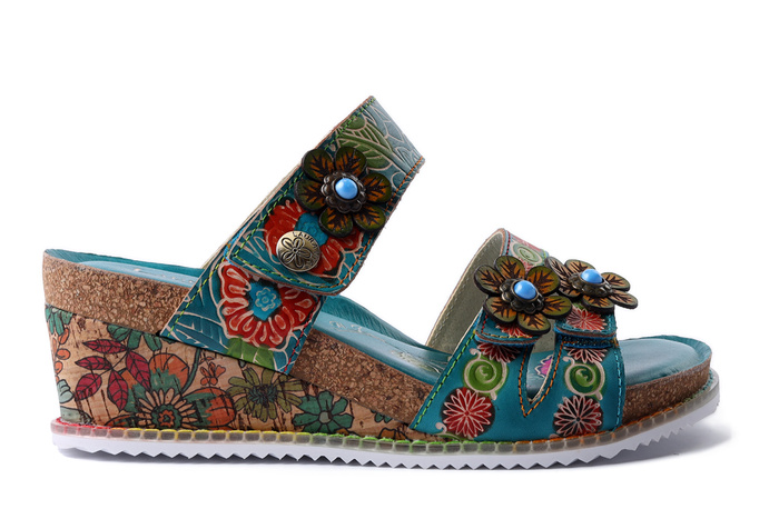 LAURA VITA 0006694 BONITO19 turquoise, klapki damskie