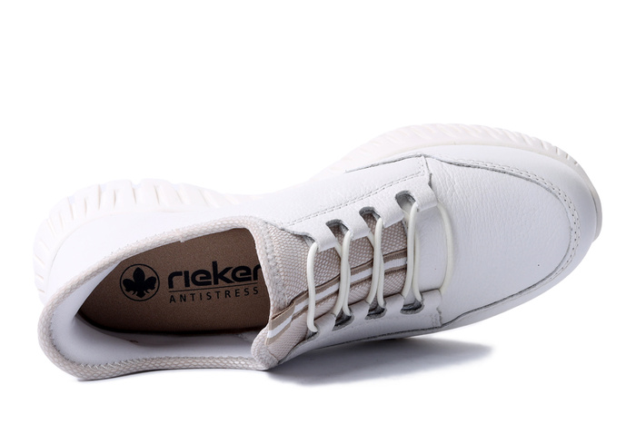 RIEKER M5357-80 white, półbuty damskie
