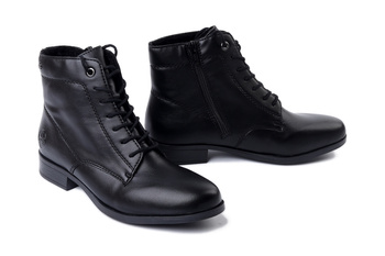 RIEKER 77030-00 black, trzewiki damskie