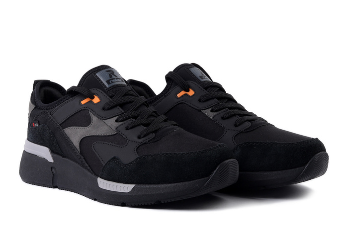 RIEKER TEX U1403-01 black, półbuty męskie