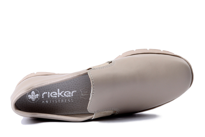 RIEKER 53784-60 beige, półbuty damskie