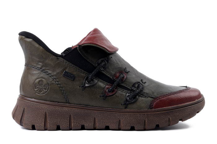 RIEKER TEX N1353-52 green, botki damskie
