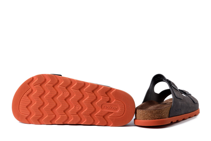 RIEKER 21190-40 grey, klapki męskie