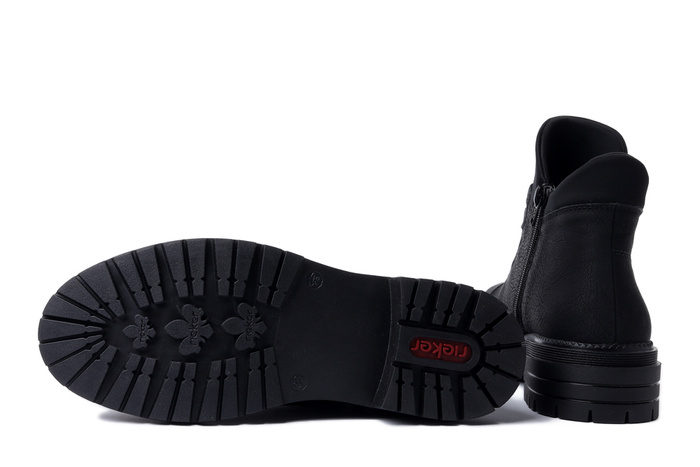RIEKER TEX Y3163-00 black, trzewiki damskie