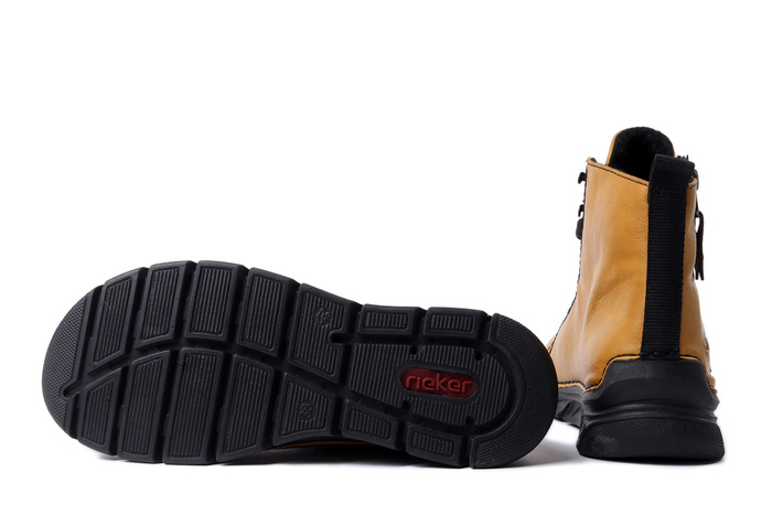 RIEKER 55024-68 yellow, trzewiki damskie