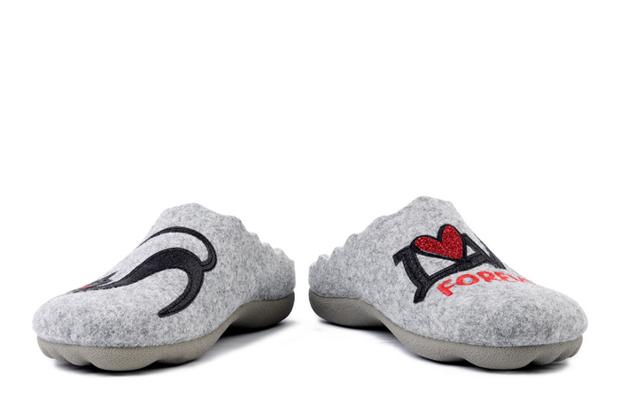 MANITU 320091-91 hellgrau, kapcie damskie