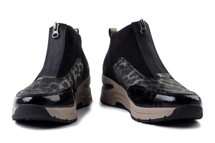 RIEKER N9362-00 black combination, botki damskie