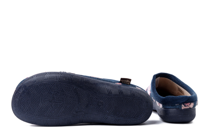 MANITU 320224-05 blau, kapcie damskie