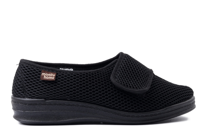 MANITU 340174-1 schwarz, kapcie damskie