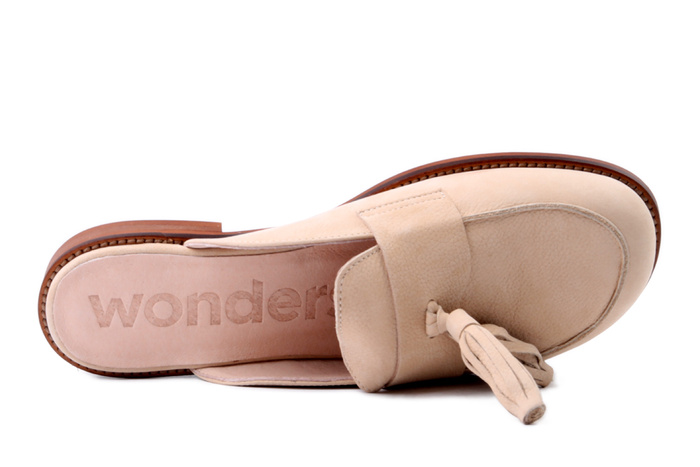 WONDERS A-4610 beig, klapki damskie