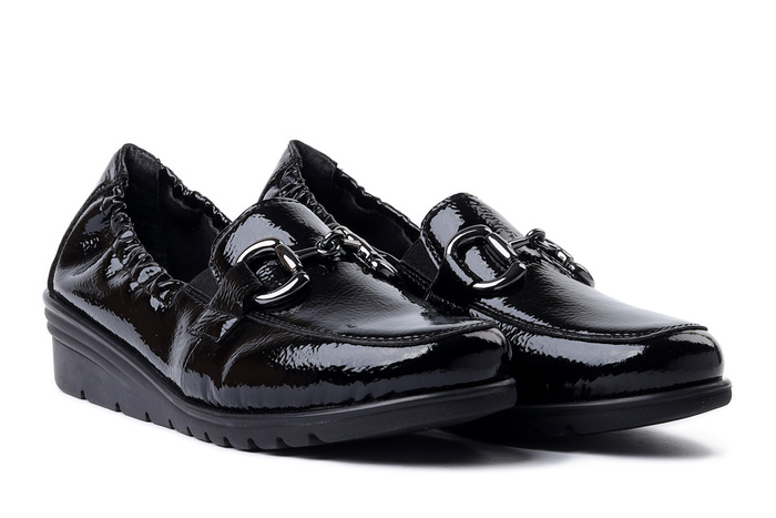 RIEKER L5352-00 black, półbuty damskie