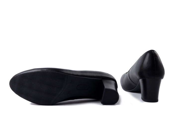 RIEKER 44650-04 black, czółenka damskie
