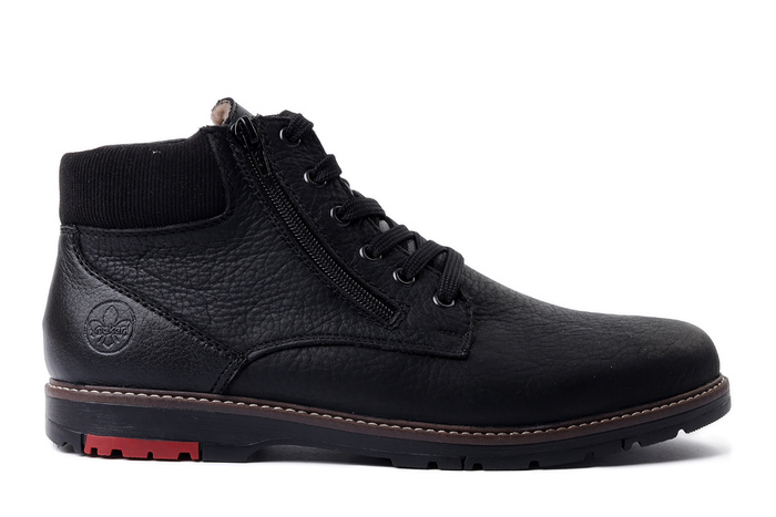 RIEKER 10503-00 black, trzewiki męskie