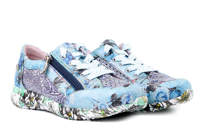 LAURA VITA 0007840 Joctao 06 cobalt, półbuty damskie