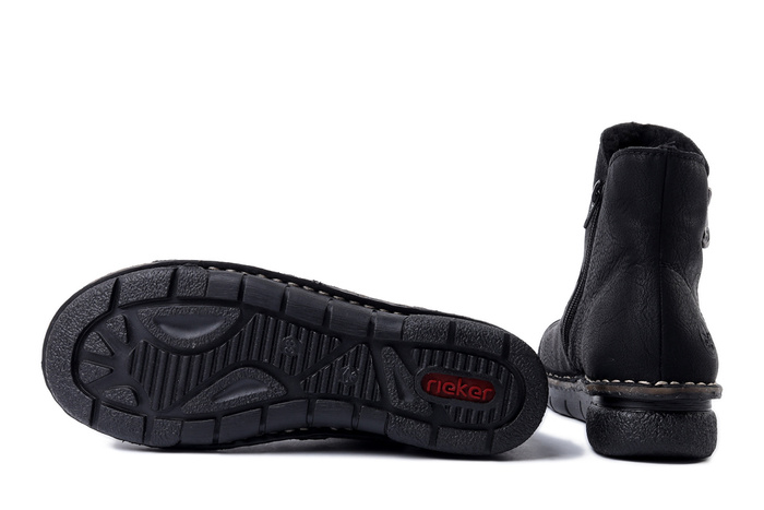 RIEKER 73357-00 black, botki damskie