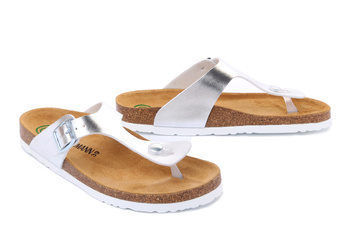 DR. BRINKMANN 701395-92 silber, klapki  damskie