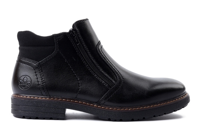 RIEKER 33151-00 black, botki męskie