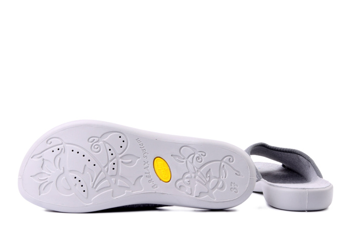 BEFADO 255D 009 szary, kapcie damskie