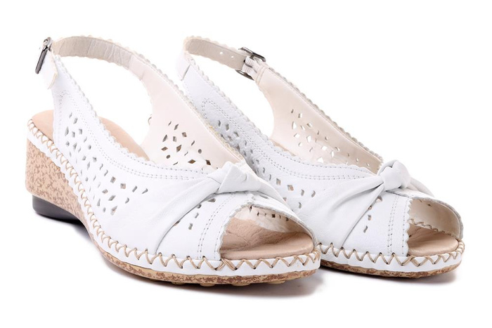 RIEKER 66176-81 white, sandały damskie