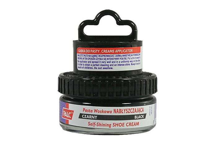 PALC pasta słoik 50 ml czarny, pasta samopołyskowa w kremie z aplikatorem