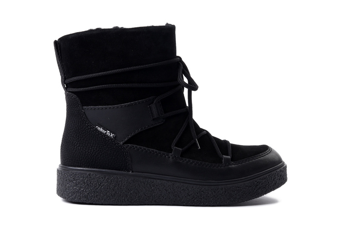 RIEKER TEX Y0051-00 black, śniegowce damskie
