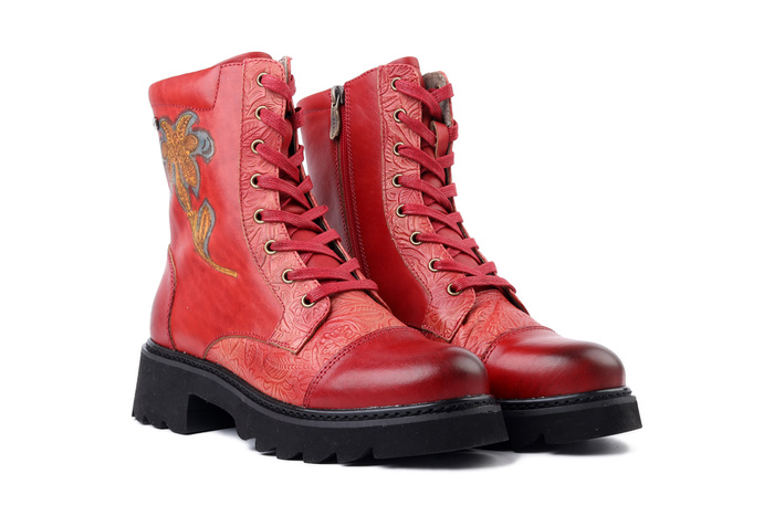 LAURA VITA 0007284 Kouleo 24 rouge, trzewiki damskie