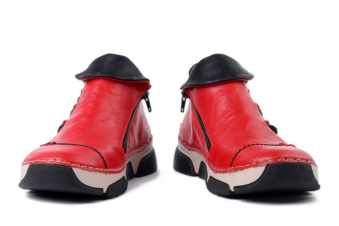 RIEKER 45983-33 red, botki damskie