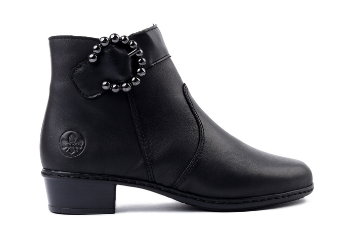 RIEKER Y0797-00 black, botki damskie