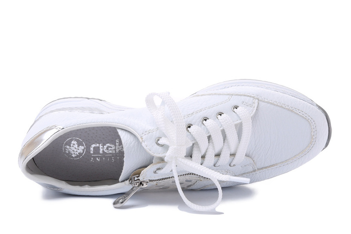 RIEKER N4322-80 weiss, półbuty damskie